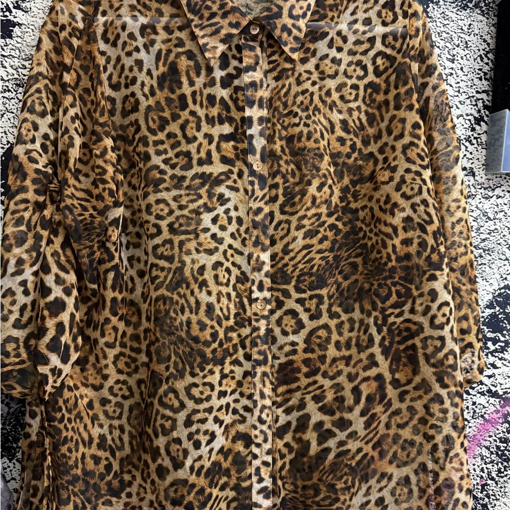 Leopard Print Women's Blouse